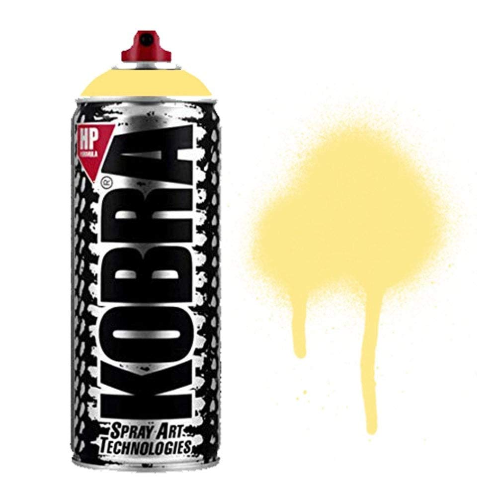 KOBRA HP High Pressure Spray Paint 400ml Can – Professional Grade 100% Acrylic Formula with Matte Finish for Graffiti, Street Art, Crafts & Multi-Surface Use (410 Parmesan) — image 1
