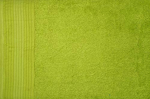 Image of Casa Copenhagen, Super Soft Pleats Collection 2 Pieces 100% Cotton Large Bath Towel (Size : 75 x 150 cm) - Lime & Honey