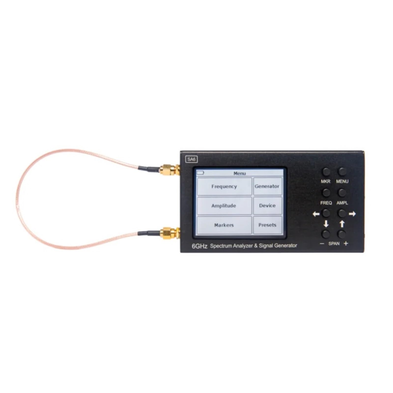 Analizador de espectro portátil SA6 de 6 GHz, explorador de espectro, generador de señales con seguimiento de 6,2 GHz y pantalla táctil. Analizador de antenas