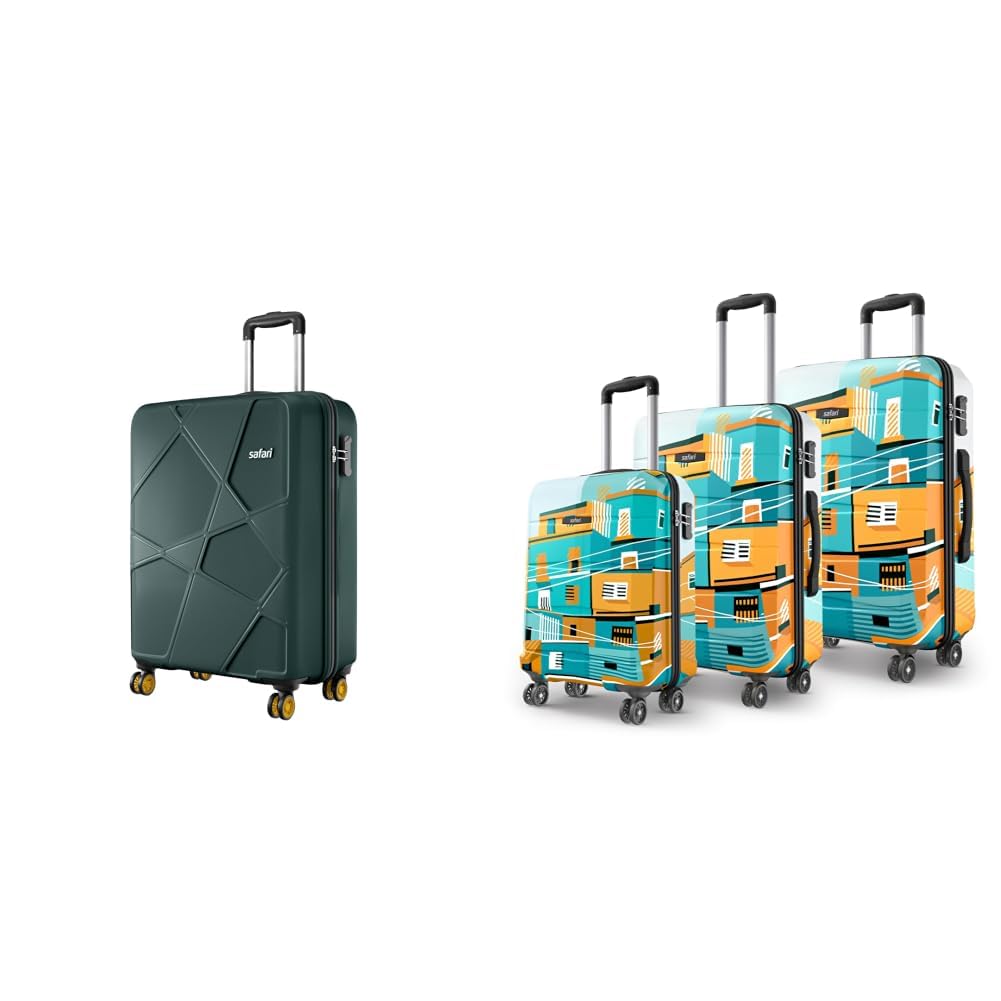 Cabin Polypropylene Spinner Pentagon Pro 8 Wheels 55Cm Trolley Bag Hard Case, 360º + Oasis 55, 65 & 77 Cms Polycarbonate Trolley Bag, Printed Cabin 8 Wheels Spinner Travelling Hard-image-32