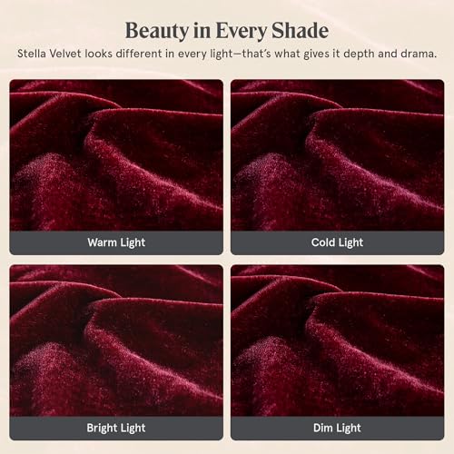 Image of HiEnd Accents Stella Faux Silk Velvet Garnet Red Long Lumbar Pillow