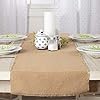 Burlap natural runner fringed 13×48  urban country home decor