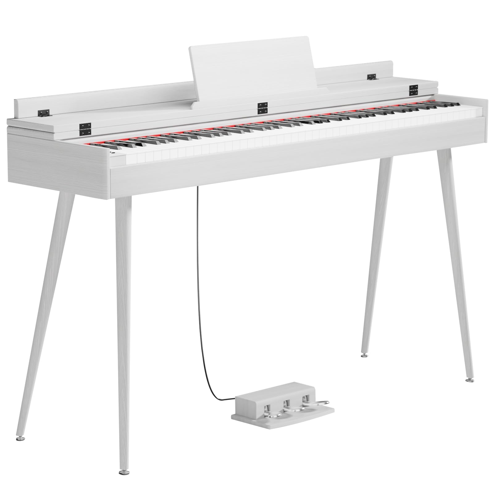 Photo 1 of Melentro 88 Key Digital Piano, Hammer-Action Full Size Weighted Keyboard, Transforms Between Desk Cover Electric Piano and Vanity, Piano Keyboard with Stand, 25Wx2 Speakers, Three Pedal ?