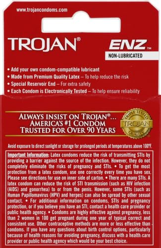 Amazon.com : Trojans Non-Lubricated Condoms - 3 Ea/Pack, 1 Pack : Bath And  Shower Products : Health & Household