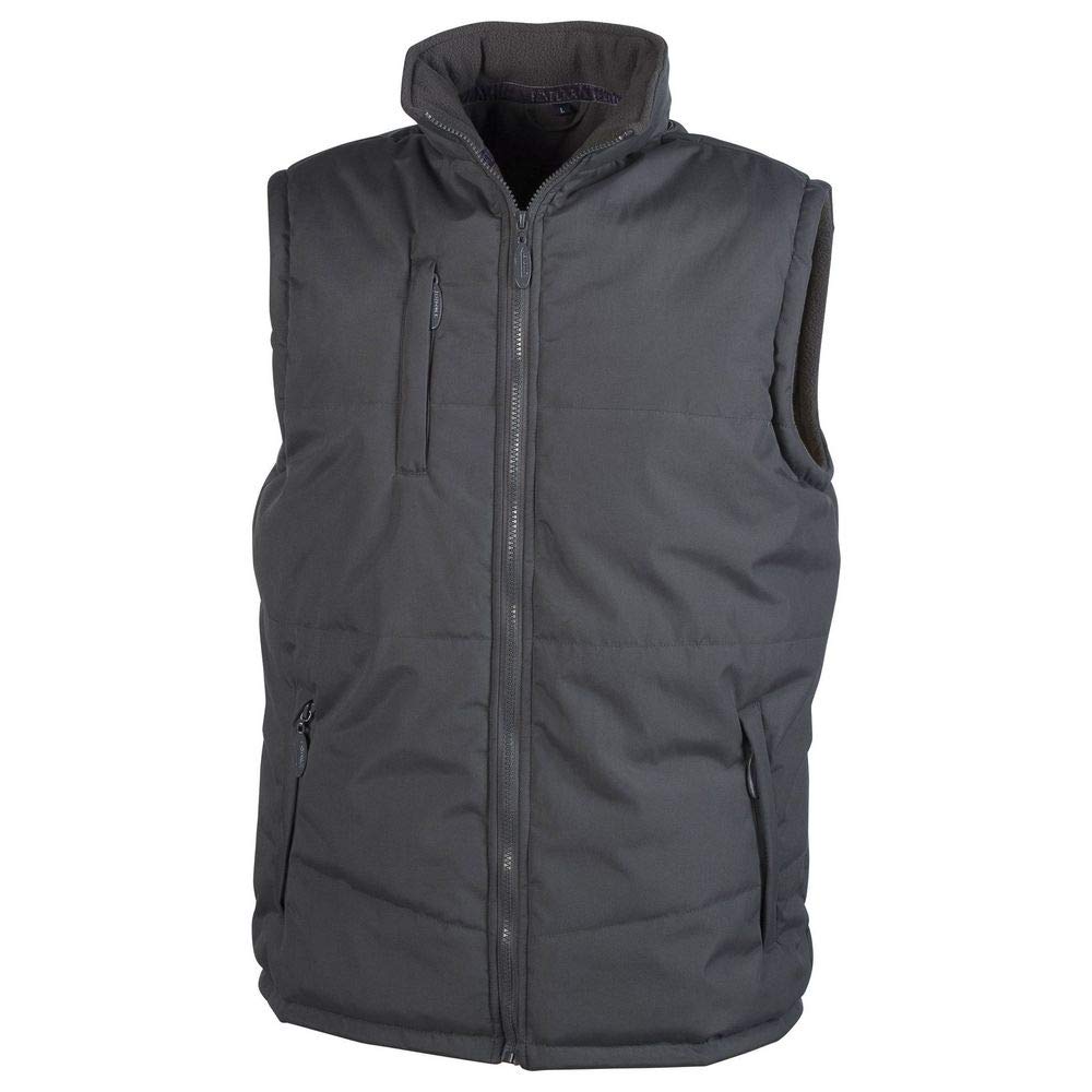 Chaleco sin mangas acolchado y polar rojo small