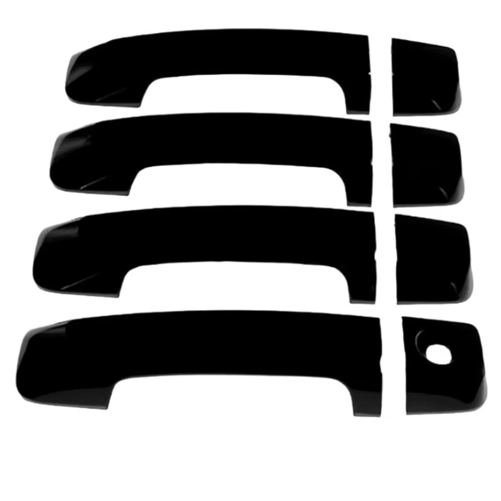 BYSKJZ Car Exterior Door Handle for Toyota for Tundra for Sequoia 2008 2009 2010 2011 2012-2021 Chrome Silver Car Accessory Door Handle Cover Trim Paste Style(Glossy Black)