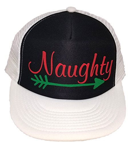 ThatsRad Black Naughty Christmas Mesh Trucker Hat Cap Snapback Ugly Sweater Party