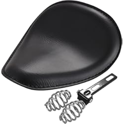 KATUR Kit de soporte de montaje de resorte de cuero negro para Harley Harley Honda Yamaha Kawasaki Suzuki Sportster Bobber Chopper