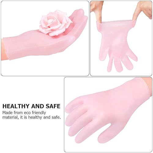 Miniatura 3 de 2 pares de guantes hidratantes blanqueadores anti-secado de belleza manoplas agrietadas manos reparación guantes de noche guantes tratamiento de