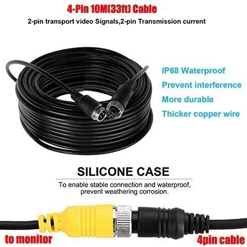 SJLERST Cavo Di Prolunga Video Per Auto Da 33 Piedi/10 M A 33 Piedi 10 M Cavo Di Prolunga Video Per Auto A 4 Pin Cavo Per Telecamera Di Backup Per Camion Rimorchio Bus Camper 72016373 SJLERST Cavo Di Prolunga Video Per Auto Da 33 Piedi/10 M A 33 Piedi 10 M Cavo Di Prolunga Video Per Auto A 4 Pin Cavo Per Telecamera Di Backup Per Camion Rimorchio Bus Camper 72016373