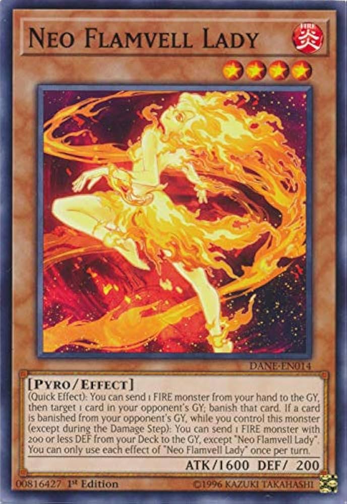 Amazon.com: Yu-Gi-Oh! - Neo Flamvell Lady - DANE-EN014 - Common Amazon.com: Yu-Gi-Oh! - Neo Flamvell Lady - DANE-EN014 - Common