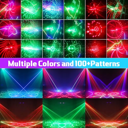 Image of Laser Lights DJ Lights for Parties Pro 4 in 1 with Sound Activated & DMX Control DJ Laser Light Show RGBW & UV Beam Effect Stage Laser Light for Party Birthday Disco Bar Stage Live Show