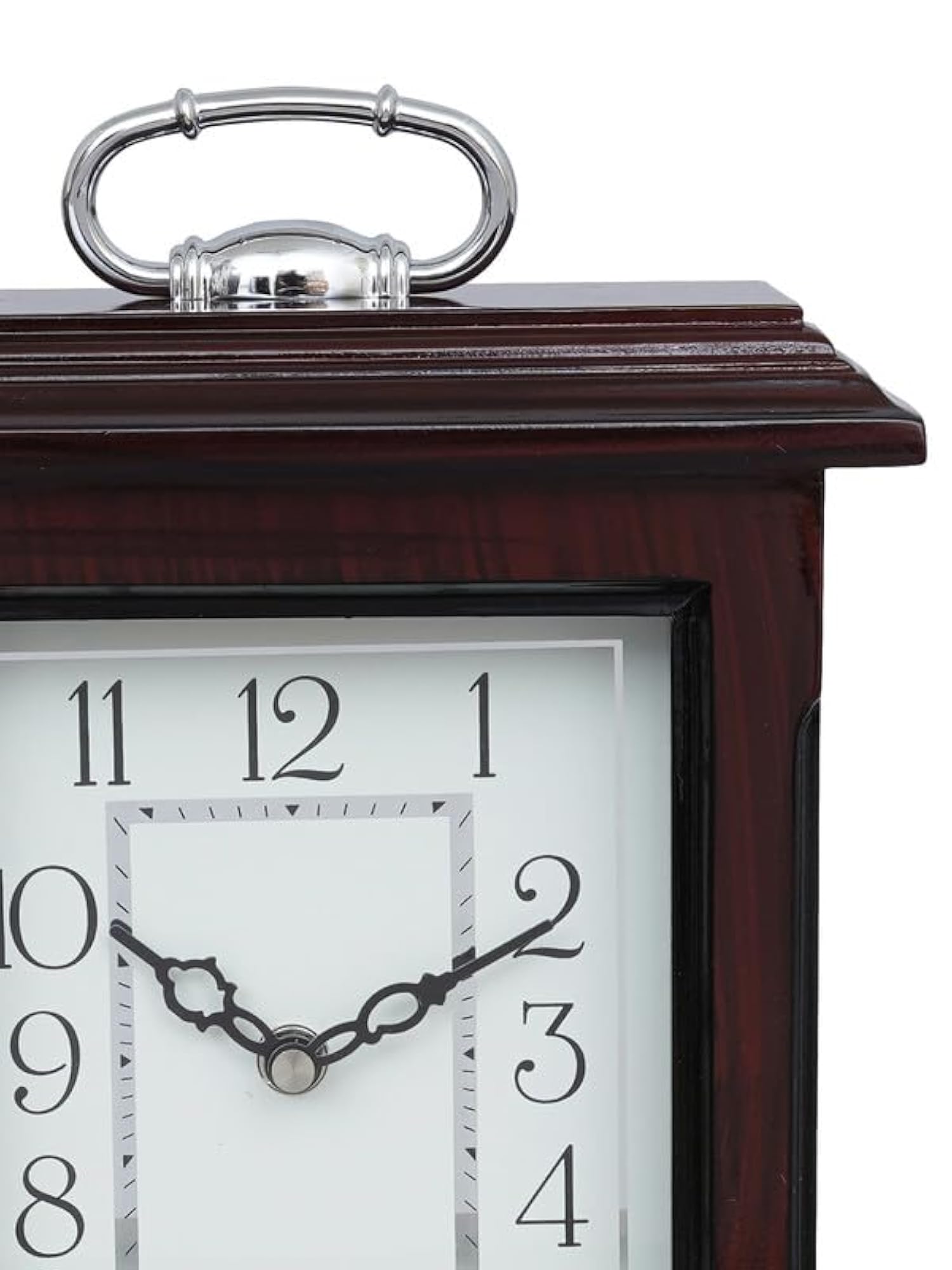 Decorative Rosewood Colour Wooden Analog Table Clock