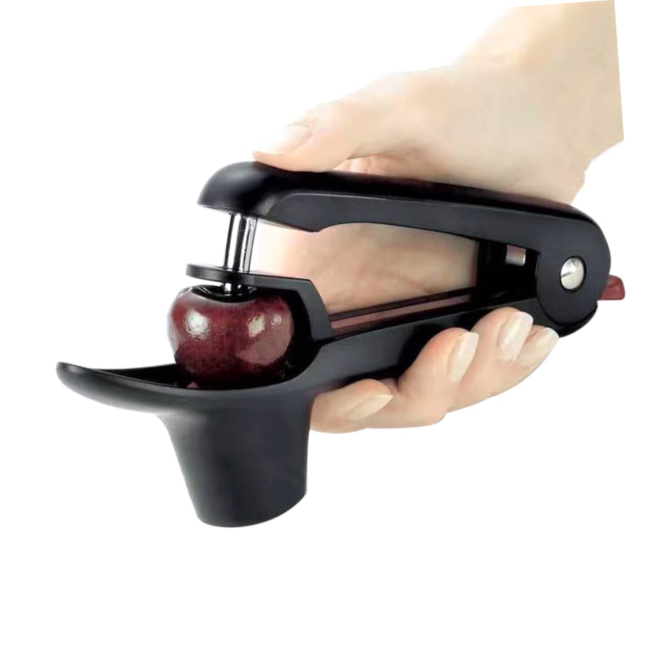 PRETYZOOM Stainless Steel Abs Cherry Pitter Red Date Corer Easy Squeeze Grip Fruit Vegetable Tool