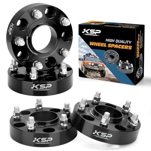 KSP 5X5.5 Ram 1500 Wheel Spacers 1.5(38mm) 5x139.7mm to 5x139.7mm Hub Centric & 5 Lug Forged Wheel Spacers Hub Bore 77.8mm Thread Pitch M14X1.5 for 2012-2018 Dodge Ram 1500 Package of 4Pcs Black