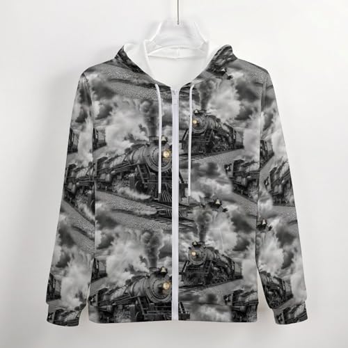 Mens Hoodie Casual Sweatshirt Soft Long Sleeve Full Zip miniatura 4