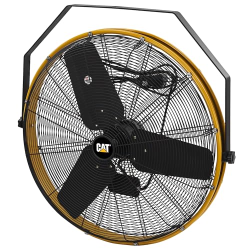 CAT 30 Inch Outdoor IPX4 Weatherproof High Velocity Wall Mounted Shroud Fan. 8900 CFM, 3 Speed - For Industrial, Commercial, & Residential Use. cETL Certified