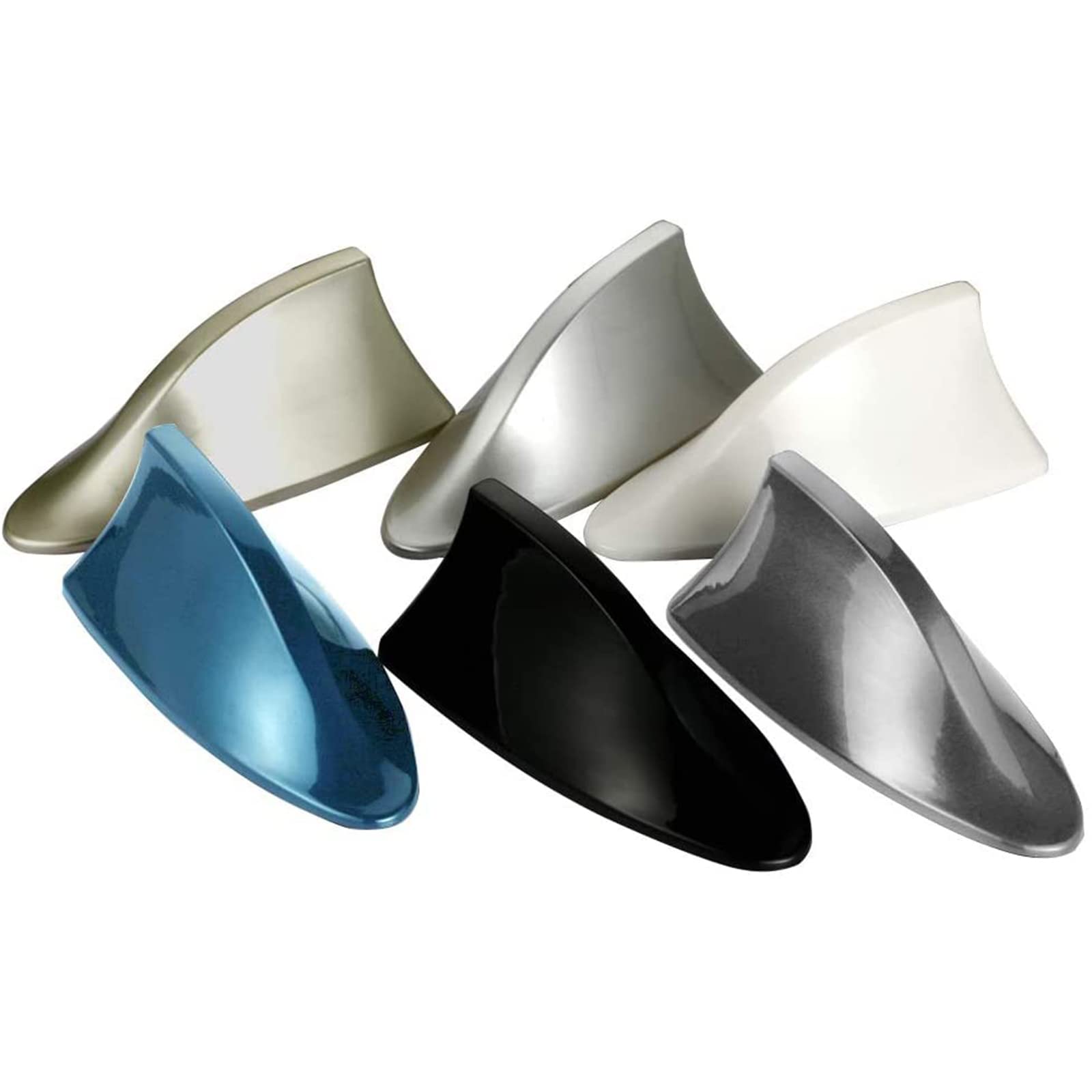 HKPKYKAuto Car Accessories Shark Fin Roof Antenna Aerial FM/AM Radio Signal Decoration Car Trim Universal