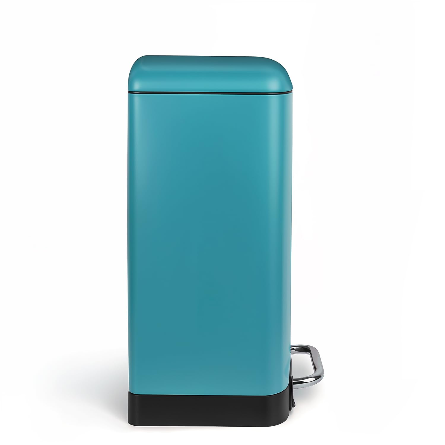 Les Collectors Pattumiera da cucina a pedale N°534, acciaio inox, capacità 20 L, compatibile con sacchi 30 L, contenitore interno rimovibile, finitura mat, resistente, chiusura silenziosa, Turchese