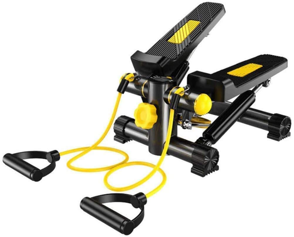 Stepper Machine with Resistance Bands and LCD Display, 2 in 1 Aerobic Stepper for Indoor Home Gym Workout