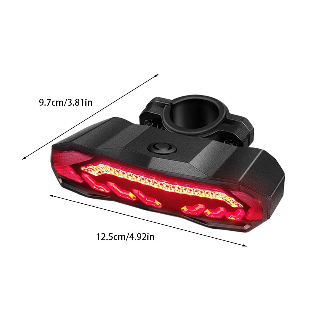Luz Trasera Ligera para Bicicleta, permanece Visible y Segura en Bicicleta ABS con batería, luz Trasera para, para Alarma de de