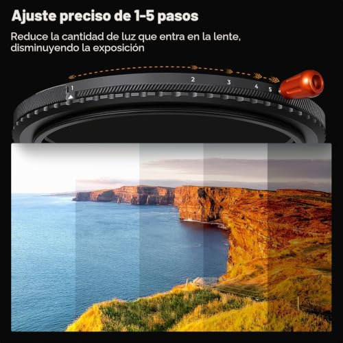 Filtro Variable ND2-32 y Black-Mist K&F CONCEPT Nano-Xcel de 95mm 5
