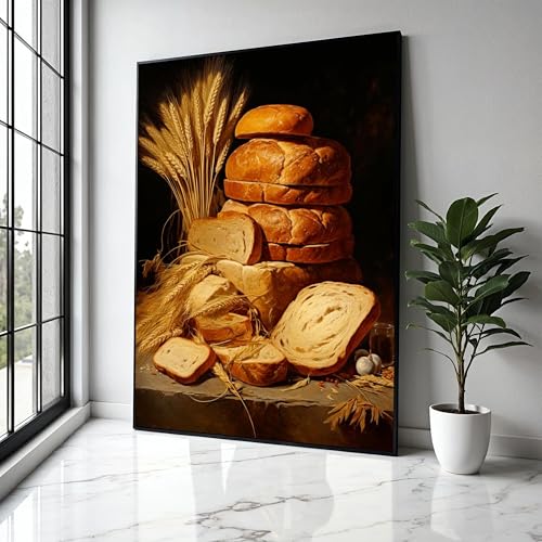 Lienzo de pan rústico de 30x40 cm ideal para dar un toque vintage a la decoración de tu cocina