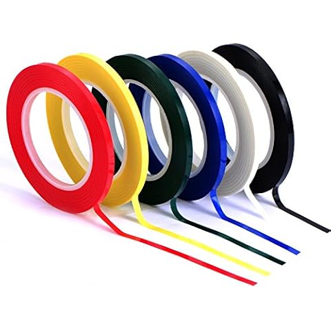 Whiteboard Gridding Tape, Pyhot 3mm 216feet 6 Rolls Grid Tape Graphic Chart Art Tape for Offices Whiteboard Marker Scrapbooks Line Charts Decor (6 colors) Cover