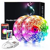 phopollo Led Strip Light 20m Compatible for Alexa & Google Home, Smart WiFi App Control, Music Sync Mode with Mic, Flexible Led Lights for Bedroom, Gaming Room (10mx2)