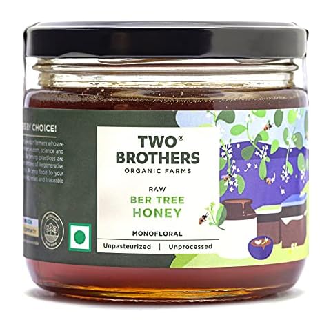 Two Brothers Organic Farms Indian Berry Honey, Raw Mono-Floral Unfiltered 350 gm Cover