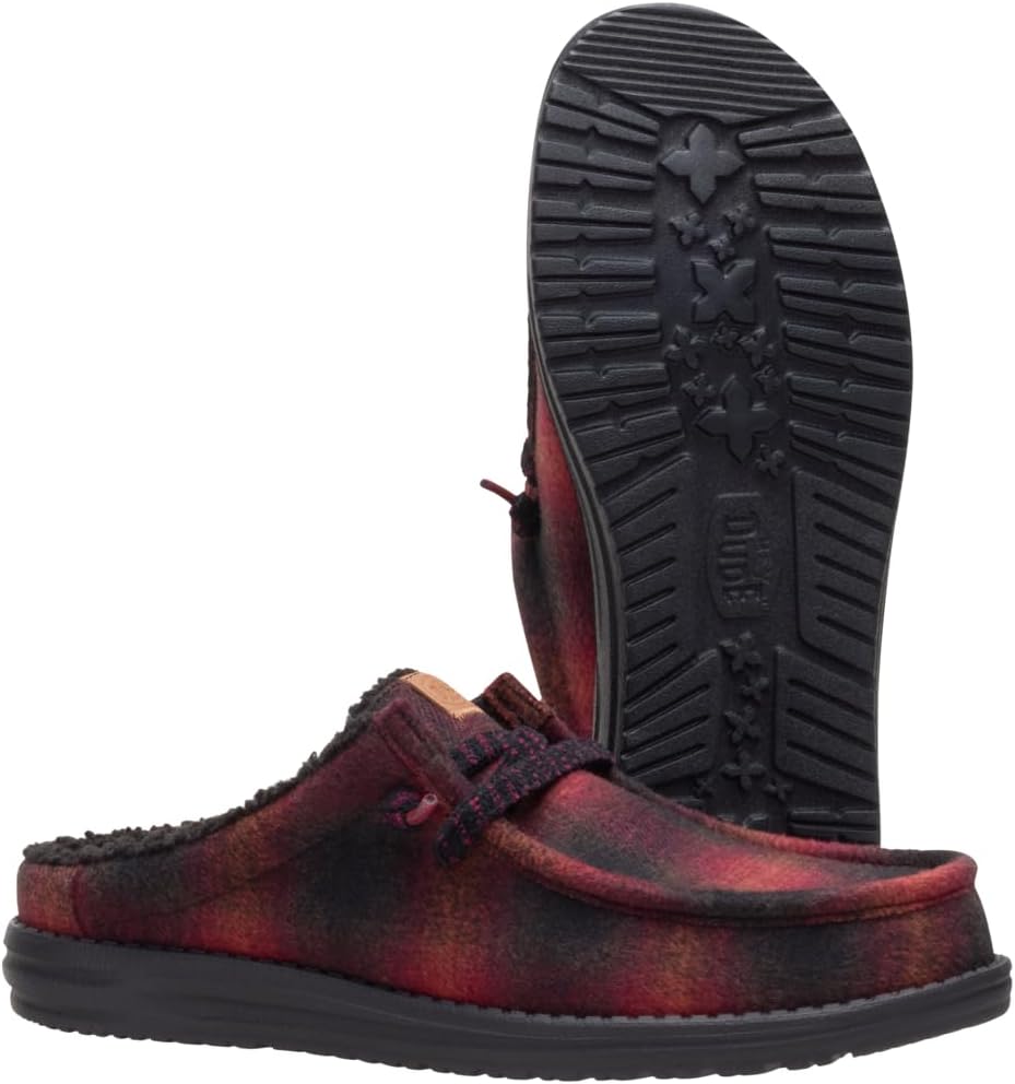 HEYDUDE Mens Wally Slip Cozy Plaid - Image 6