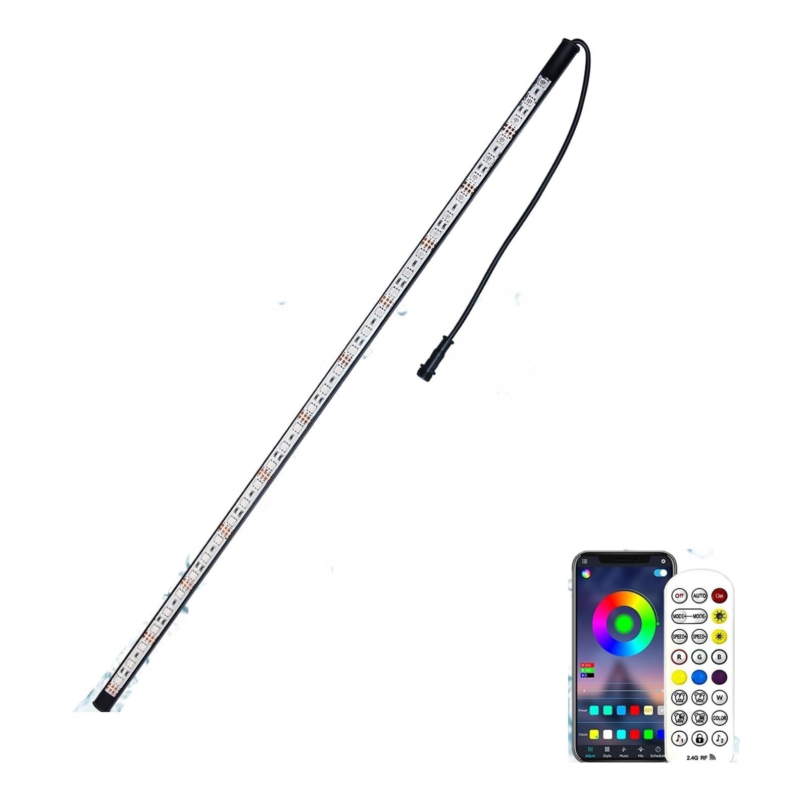 30CM Colour Changing LED Strip Light for Garden Pond Waterfall, APP Control Waterproof Lighting Bar(90CM)