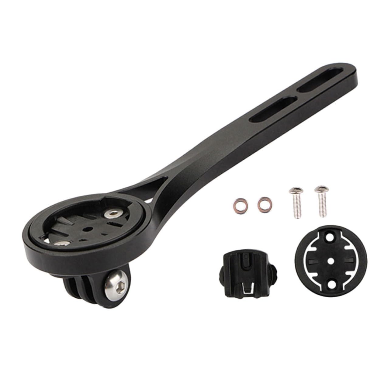 KOMBIUDA 1set Lightweight Aluminium Alloy Bike Computer Mount Speedometer Support Holder for Easy Installation Black Color for Road and Mountain