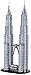 Produktbild Playtastic 3D Modellbau Puzzle: 3D-Puzzle Petronas Towers (Kinder Spielzeug)