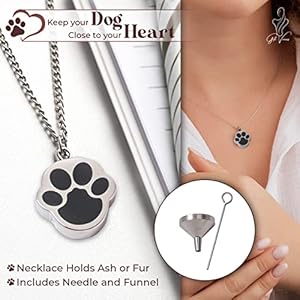 Giftvenus dog memorial picture frame  13 x 9 6 with ash necklace dog loss sympathy gift needle and funnel hook screw and hanging line pet loss gifts frametomorrow   cucciolini doodles