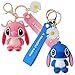 Produktbild 2pcs Keychain ZHUYUN-Cartoon Stitch Keychain Schlüsselanhänger Silikon leichtes Gewicht geeignet für Schule Tasche Charme Erwachsene Kind Geschenk, 6x4x1