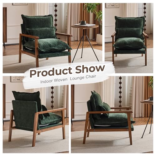 Sillón Chenille Plegable Verde oscuro miniatura 6