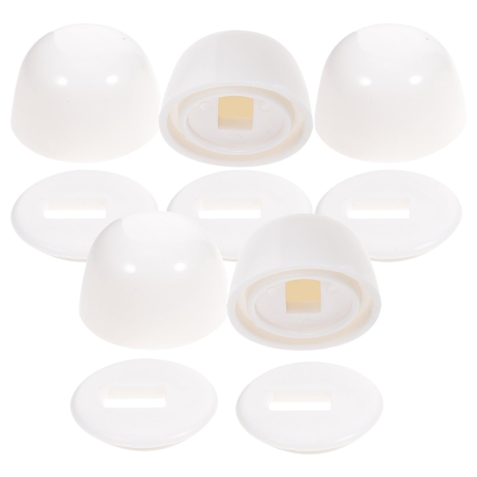 Toilet Bolt Caps 10Sets Bolt Caps Plastic Universal Fit White Round Push-On Covers for Mounting Screws Toilet Bowl Bathroom Decorative