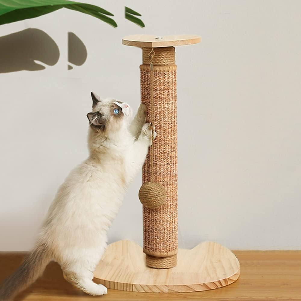 Sisal Cat Scratcher Scratch Pad Mat - Natural Fabric Scratching Carpet for Indoor Cats (Brown)