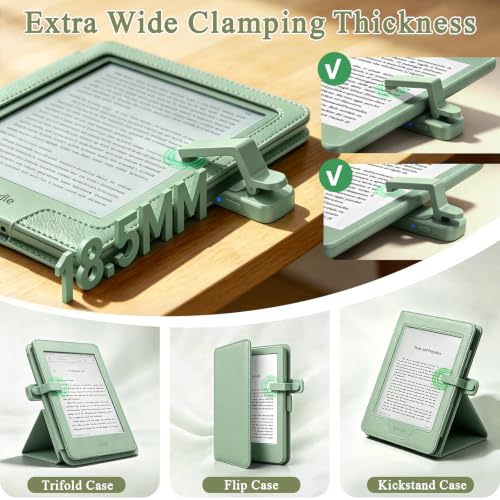 Image of Page Turner Ring for Kindle Paperwhite Oasis Scribe Kobo eReaders, Remote Control Page Turner for iPad iPhone Android Tablets E-Readers, Kindle Accessories for Thick Cases (Green)