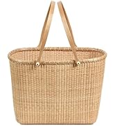 Amazon | [Teng Jin] ナンタケットバスケット 藤を編み トートバッグ