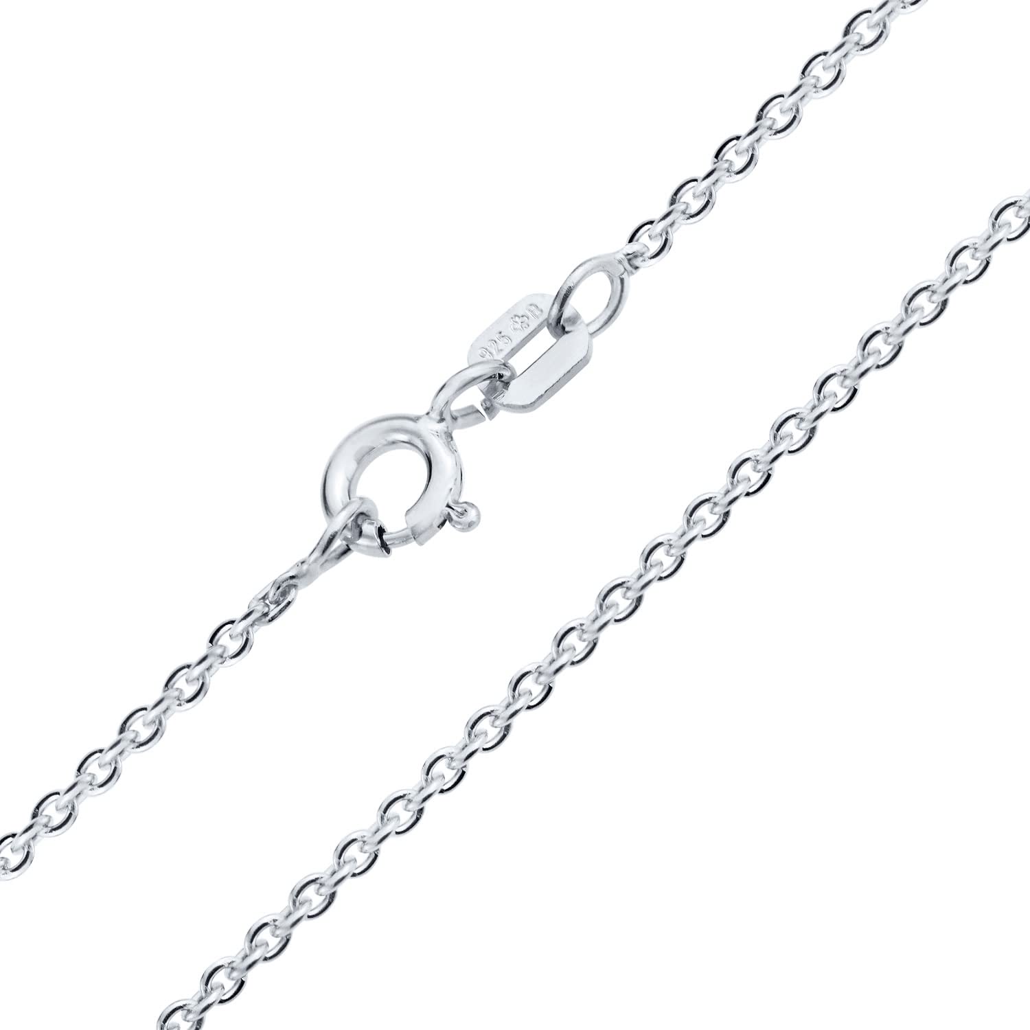 Bling Jewelry Collier De 2.5Mm 40 Gauge Rolo Chain Pour Femmes Plaqué Or Rose .925 Argent Sterling Made In Italy 16 18 20 24 Inch