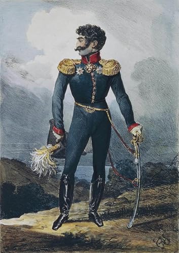 Impression d'affiches Portrait de Valerian Madatov par Karl Bryullov Toile Déco 60x90cm
