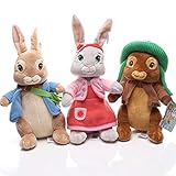 3pcs/lot 30cm Peter Rabbit Plush Dolls Toy Lovely Lily Benjamin Peter Bunny Rabbit Plush Stuffed...