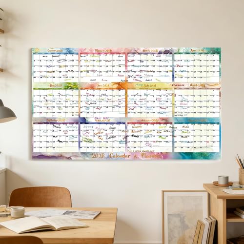 Calendario de pared 2026 organizador gigante para el hogar sala de estar y el aula escolar 3