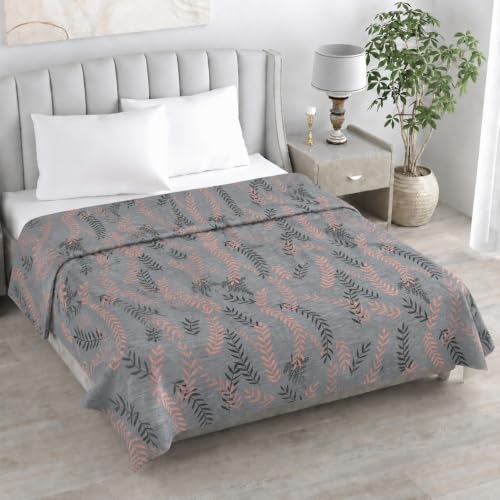 Image of Super Premium Quilt Cover Double Bed with Zipper Blanket Cover /rajai Cover /Comforter Cover /Duvet Cover King Size Soft Cotton Skin Friendly Stuff 90x100 Inches, Dark Grey Light Grey | TC - 300