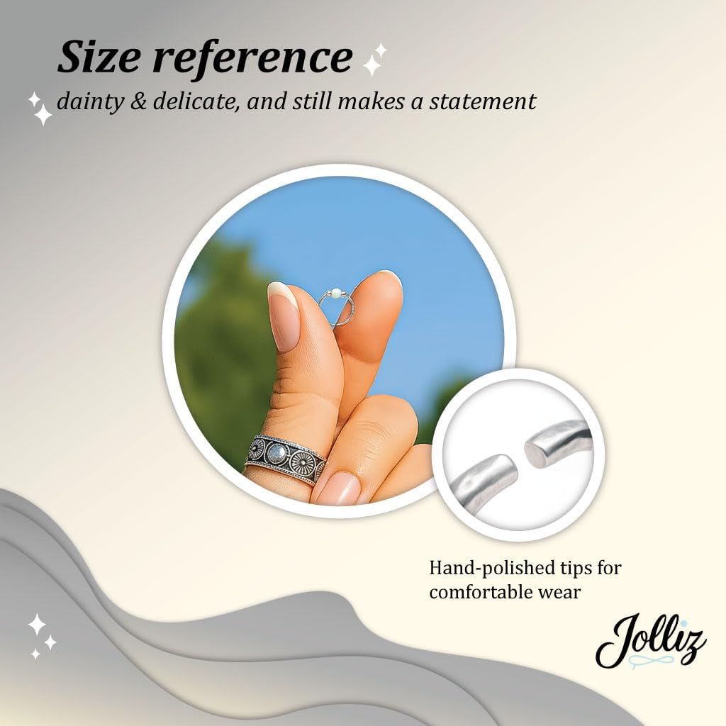 JOLIZ White Opal Cartilage Earrings for Women – 20 Gauge 925 Sterling Silver Huggie Hoop with 8mm Diameter and 3mm White Opal, Hypoallergenic Earrings, Helix Piercing Jewelry for Comfortable Wear - Image 3