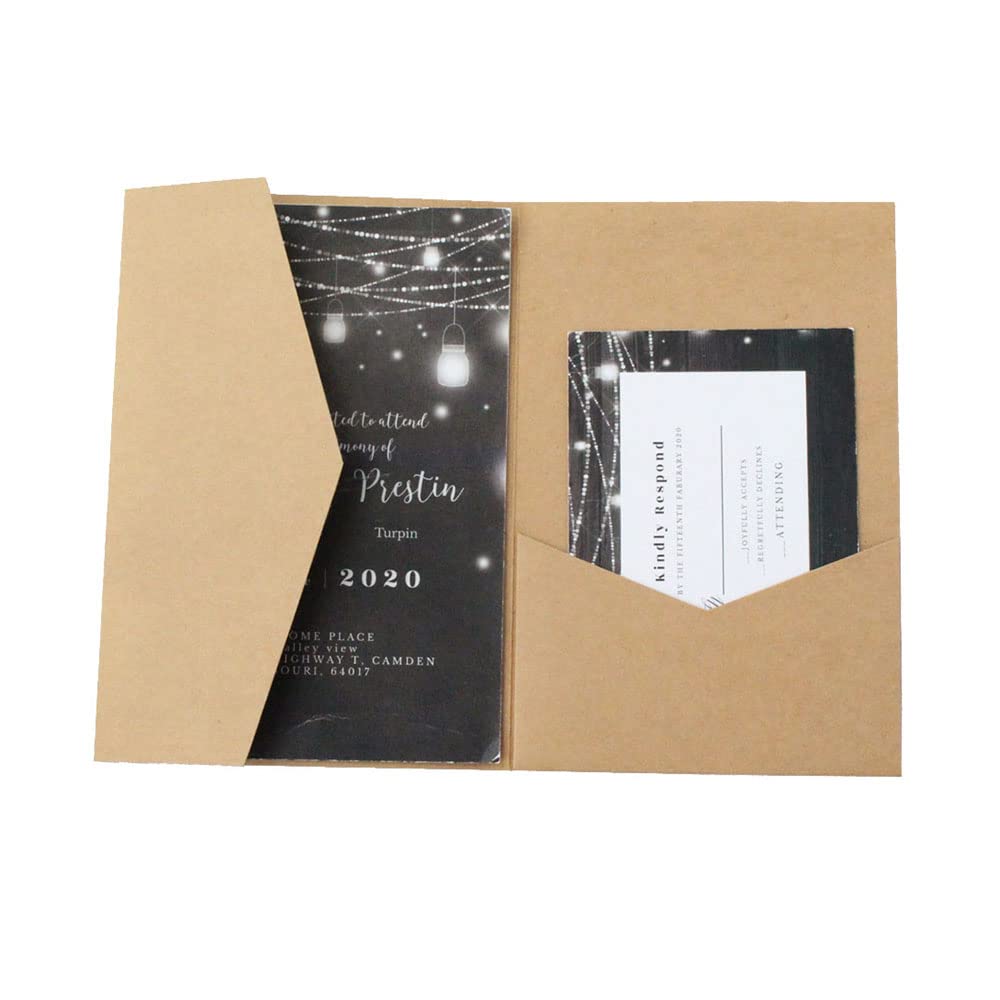 Partecipazione di nozze retrò, 250 g/m², carta artigianale, 25 pezzi per lotto.