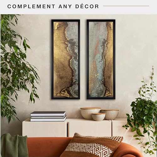 Image of MCS Foundation 8x24 Poster Frame Traditional Black, Vertical & Horizontal Wall Hanging Large Picture Frame for Photos, Posters & Art Prints (2-Pack)