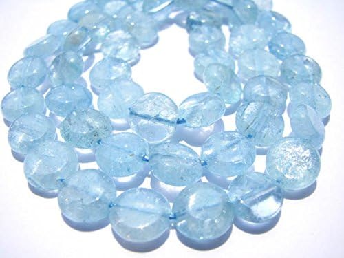 Weekbeads 2strands 6-7mm Genuine Aquamarine Beryl gemstone round roundel coin blue loose jewelry beads